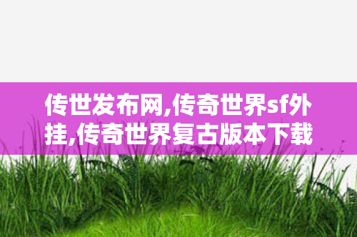 传世发布网,传奇世界sf外挂,传奇世界复古版本下载,传奇世界sf外挂