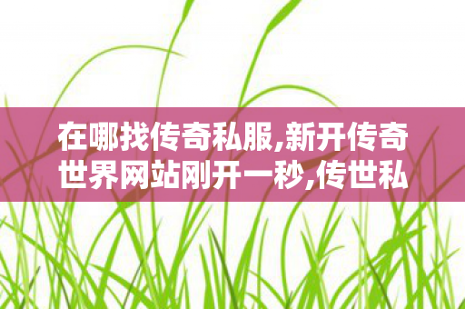 在哪找传奇私服,新开传奇世界网站刚开一秒,传世私l菔,新开传奇世界网站刚开一秒