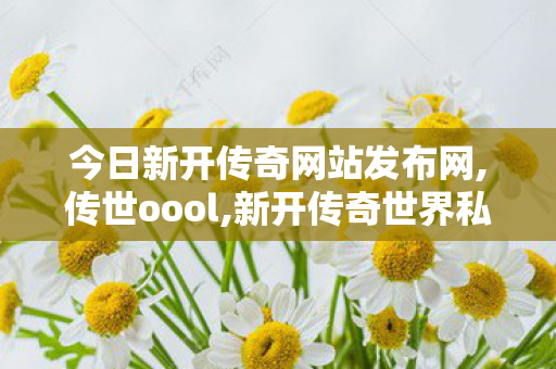 今日新开传奇网站发布网,传世oool,新开传奇世界私服网,传世oool