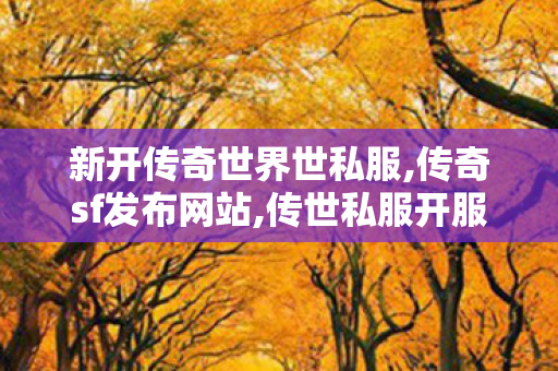 新开传奇世界世私服,传奇sf发布网站,传世私服开服教程,传奇sf发布网站
