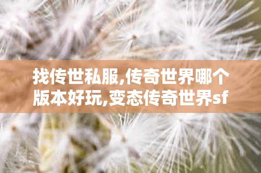 找传世私服,传奇世界哪个版本好玩,变态传奇世界sf,传奇世界哪个版本好玩