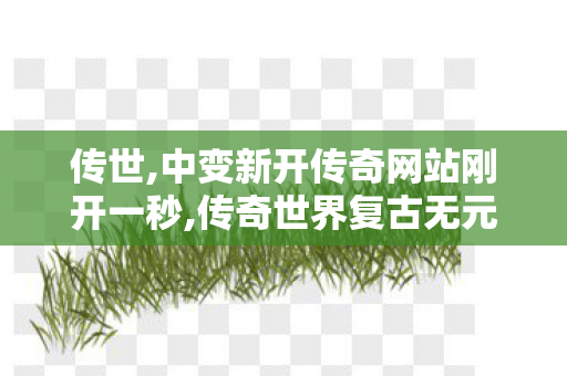 传世,中变新开传奇网站刚开一秒,传奇世界复古无元神,中变新开传奇网站刚开一秒