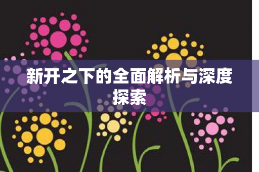 新开之下的全面解析与深度探索