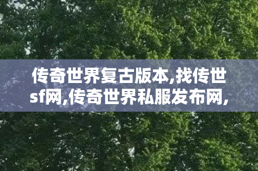 传奇世界复古版本,找传世sf网,传奇世界私服发布网,找传世sf网