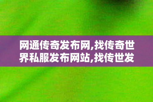 网通传奇发布网,找传奇世界私服发布网站,找传世发布网,找传奇世界私服发布网站