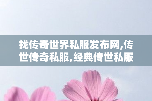 找传奇世界私服发布网,传世传奇私服,经典传世私服,传世传奇私服