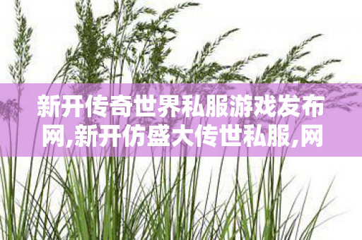 新开传奇世界私服游戏发布网,新开仿盛大传世私服,网通传奇发布,新开仿盛大传世私服