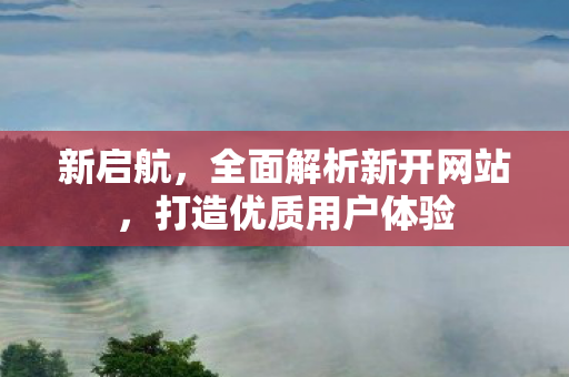 新启航，全面解析新开网站，打造优质用户体验