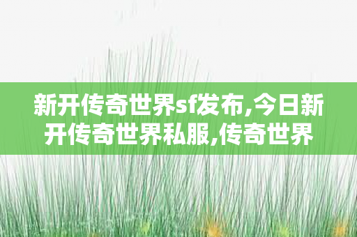新开传奇世界sf发布,今日新开传奇世界私服,传奇世界新开服,今日新开传奇世界私服