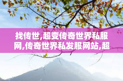 找传世,超变传奇世界私服网,传奇世界私发服网站,超变传奇世界私服网