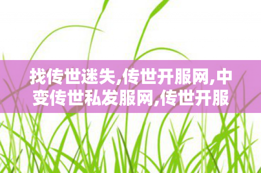 找传世迷失,传世开服网,中变传世私发服网,传世开服网
