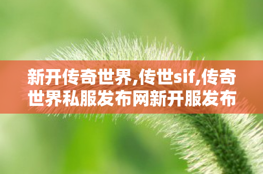 新开传奇世界,传世sif,传奇世界私服发布网新开服发布吧,传世sif
