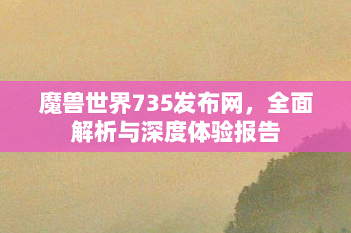 魔兽世界735发布网，全面解析与深度体验报告