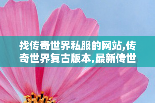 找传奇世界私服的网站,传奇世界复古版本,最新传世,传奇世界复古版本