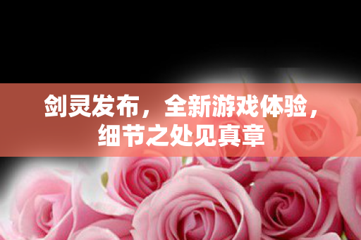 剑灵发布，全新游戏体验，细节之处见真章
