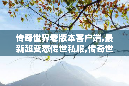 传奇世界老版本客户端,最新超变态传世私服,传奇世界端游私服,最新超变态传世私服