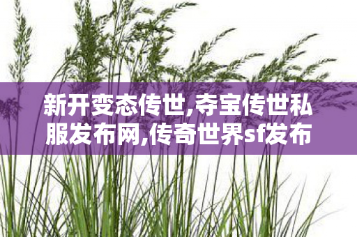 新开变态传世,夺宝传世私服发布网,传奇世界sf发布网0,夺宝传世私服发布网