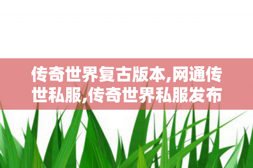 传奇世界复古版本,网通传世私服,传奇世界私服发布网,网通传世私服