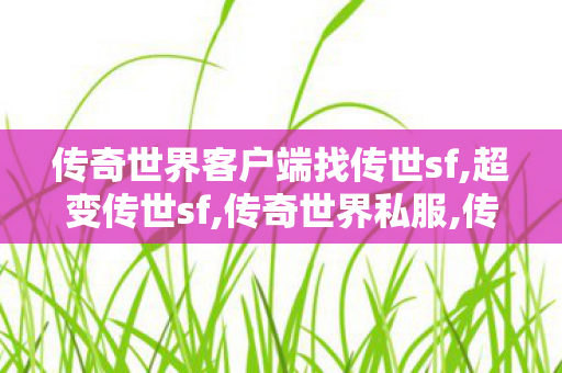 传奇世界客户端	找传世sf,超变传世sf,传奇世界私服,传世私服新开,超变传世sf