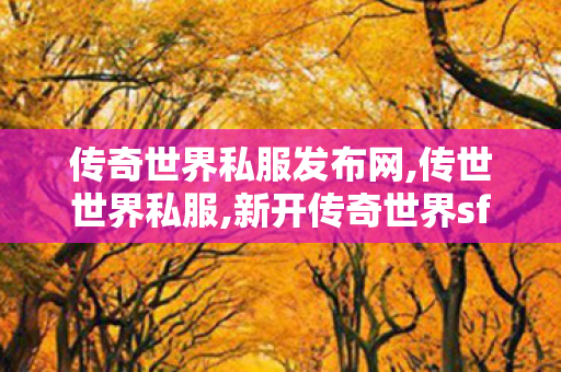 传奇世界私服发布网,传世世界私服,新开传奇世界sf网,传世世界私服