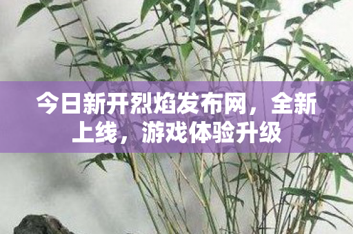 今日新开烈焰发布网，全新上线，游戏体验升级