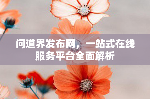 问道界发布网，一站式在线服务平台全面解析
