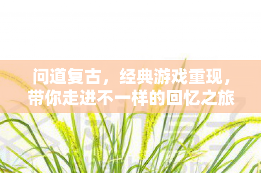 问道复古，经典游戏重现，带你走进不一样的回忆之旅