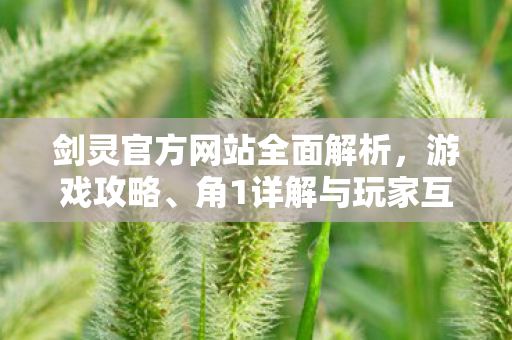 剑灵官方网站全面解析，游戏攻略、角1详解与玩家互动指南