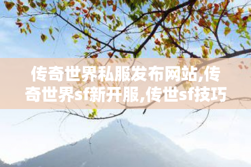 传奇世界私服发布网站,传奇世界sf新开服,传世sf技巧,传奇世界sf新开服