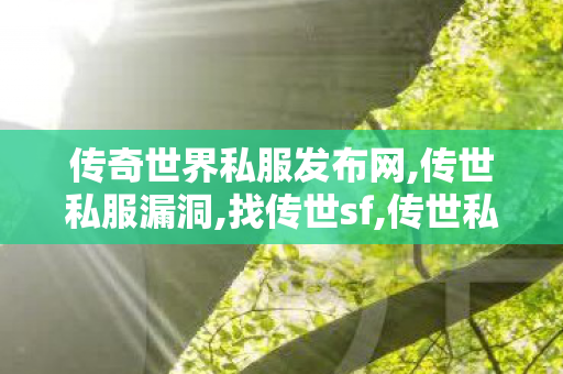 传奇世界私服发布网,传世私服漏洞,找传世sf,传世私服漏洞