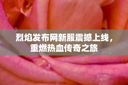 烈焰发布网新服震撼上线，重燃热血传奇之旅