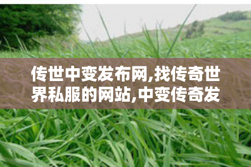 传世中变发布网,找传奇世界私服的网站,中变传奇发布网,找传奇世界私服的网站