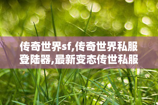 传奇世界sf,传奇世界私服登陆器,最新变态传世私服,传奇世界私服登陆器