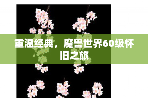 重温经典，魔兽世界60级怀旧之旅