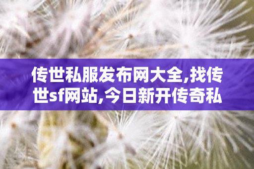 传世私服发布网大全,找传世sf网站,今日新开传奇私发服网,找传世sf网站
