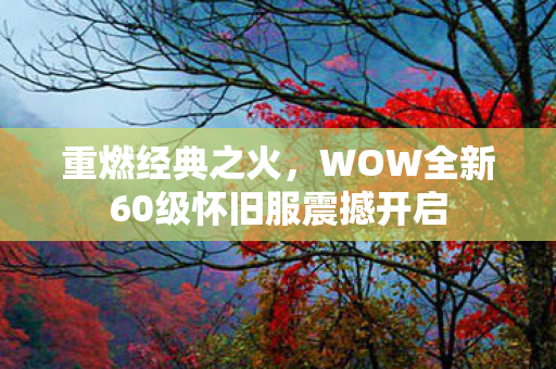 重燃经典之火，WOW全新60级怀旧服震撼开启