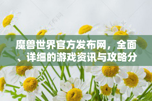 魔兽世界官方发布网，全面、详细的游戏资讯与攻略分享