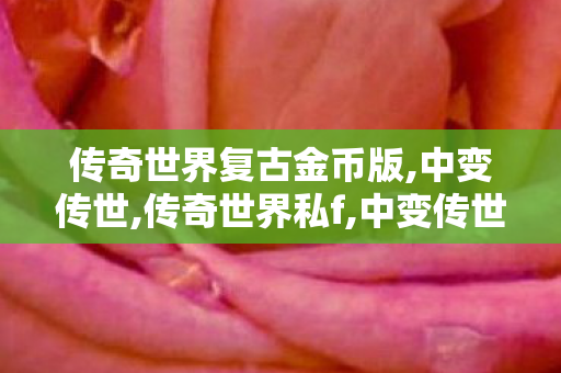 传奇世界复古金币版,中变传世,传奇世界私f,中变传世
