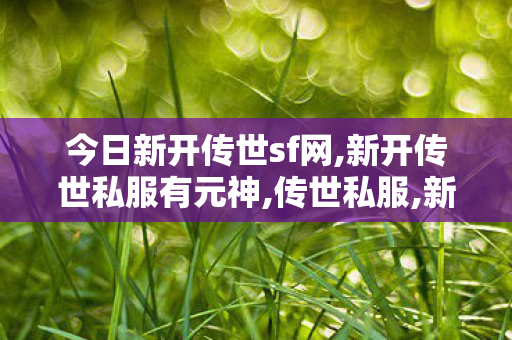 今日新开传世sf网,新开传世私服有元神,传世私服,新开传世私服有元神