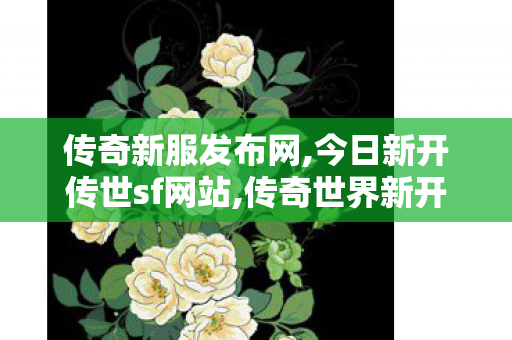 传奇新服发布网,今日新开传世sf网站,传奇世界新开网站,今日新开传世sf网站