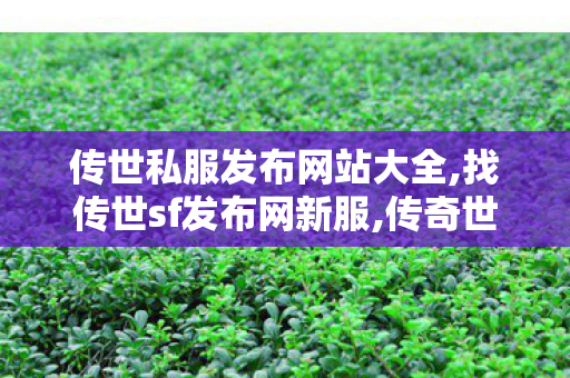 传世私服发布网站大全,找传世sf发布网新服,传奇世界私服,传世私服网,找传世sf发布网新服