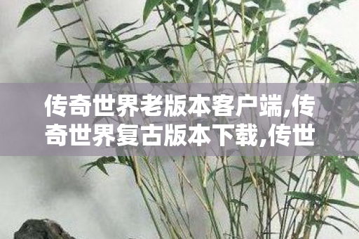 传奇世界老版本客户端,传奇世界复古版本下载,传世私服服务端,传奇世界复古版本下载