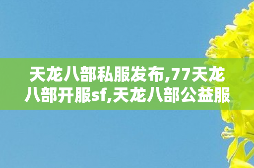 天龙八部私服发布,77天龙八部开服sf,天龙八部公益服网,77天龙八部开服sf