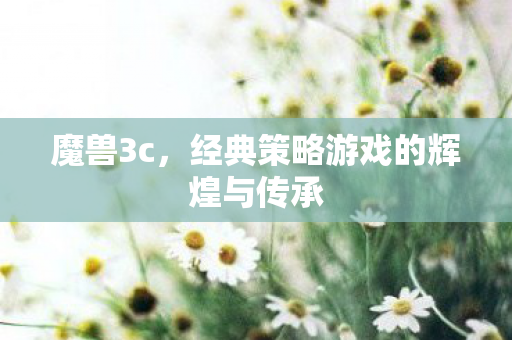 魔兽3c，经典策略游戏的辉煌与传承