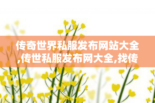 传奇世界私服发布网站大全,传世私服发布网大全,找传奇世界私服,传世私服发布网大全