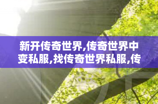 新开传奇世界,传奇世界中变私服,找传奇世界私服,传奇世界中变私服