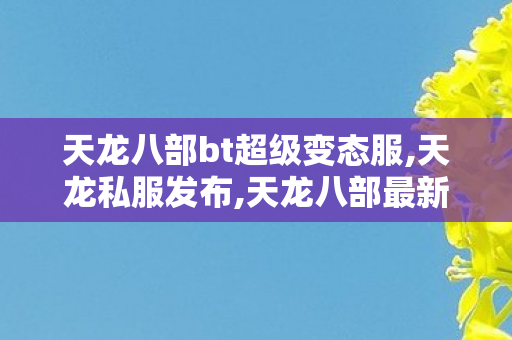 天龙八部bt超级变态服,天龙私服发布,天龙八部最新仿官sf,天龙私服发布