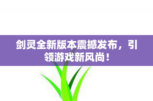 剑灵全新版本震撼发布，引领游戏新风尚！