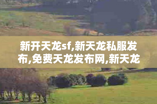 新开天龙sf,新天龙私服发布,免费天龙发布网,新天龙私服发布