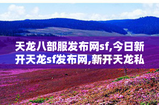 天龙八部服发布网sf,今日新开天龙sf发布网,新开天龙私服,今日新开天龙sf发布网
